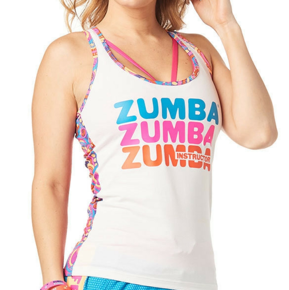 Zumba Peace Love Instructor Racerback Top